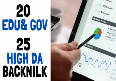 I Will Create 20 Edu & Gov and 25 High DA Backlinks To Boost Your Website Ranking