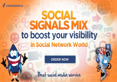 500 Social Signals Mix to boost visibility in Social Networks