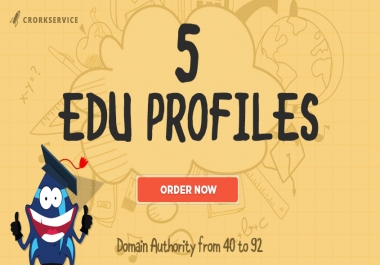 5 EDU Profiles - Most Trusted SEO Backlinks