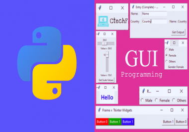I will do python gui bot,  scraper with graphical user interface