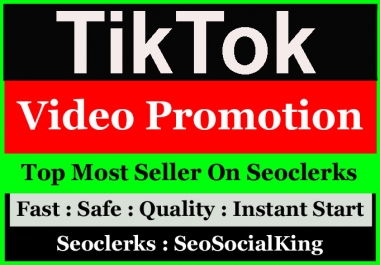 TikTok Video Or Account Promotion Marketing With Fast Delivery Via Real Audience views