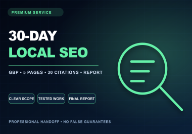 I will implement a complete local SEO system for 30 days
