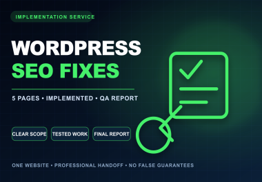 I will fix technical and on page SEO on 5 WordPress pages