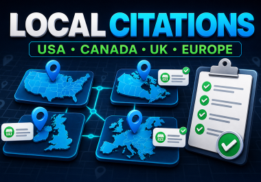 I will build manual local citations for USA Canada UK or Europe
