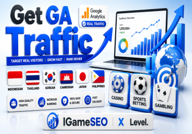 Get GA Traffic Indonesia Thailand Korean Cambodian Japan Philippines Casino Sports Betting Gambling