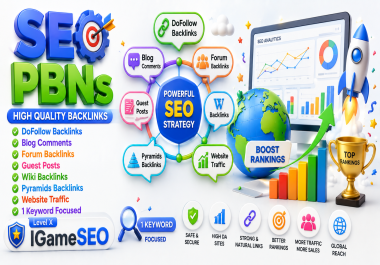 SEO PBNs DoFollow Blog Comments Forum Guest Posts Wiki Pyramids Backlinks Website Traffic 1 Keyword