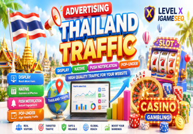 Advertising Thailand Traffic Display Native Push Notification Pop-Under Casino Slot Gambling Website