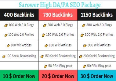 Sarower High DA/PA SEO Package Your Top Ranking With Low Price