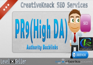 10+ PR9 High Authority Backlinks only