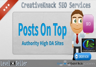 Publish 10+ Posts On Top Authority High DA Sites only