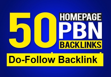 Manually Build 50 UNIQUE HOMEPAGE PBN backIinks DA50+