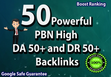 do 50 Powerful PBN Unique Domain High DA and DR Backlinks 50+