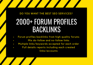 Create 2000+ Forum Profiles Backlinks