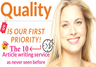 I will write 10 articles of 500+ word each,  unique and very well written and adsense friendly