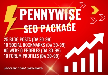 PENNYWISE SEO PACKAGE + SUPER PREMIUM BACKLINK INDEXER - Boost Your Ranking - Great Investment