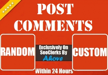 Get Instant 20 Random Or Custom Comments To Your Posts
