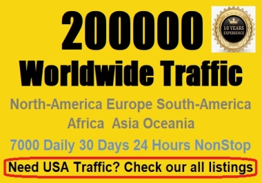 200000 Real Web Traffic to your site from Search Engine and Social Media
