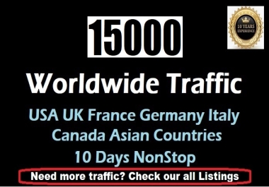 15000 Web Traffic to your website url or link
