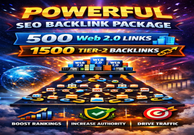 powerful SEO package 500 Web2.0 links 1500 tier two dofollow links