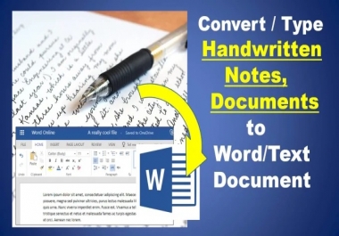 I will convert/type,  handwritten notes,  images to word document
