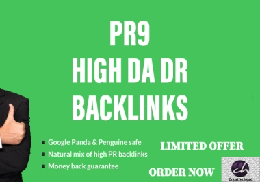 100+ PR9 DA DR Backlinks from top sites only