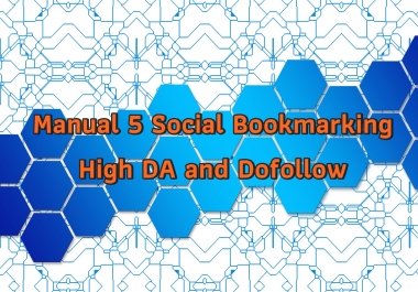 Manual 5 Social Bookmarking High DA and Dofollow