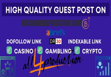 We publish a premium guest post I High authority Site I DR30+ I dofollow I indexable I