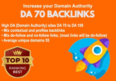 10 backlinks - PR9 - DA Domain Authority 70+ To Improve Your Ranking Toward 1Google