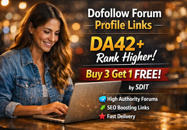 Dofollow 160 Forum Profile Links DA42+ Rank Higher - Buy 3 Get 1 Free