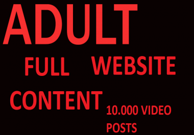Adult Full website script and database with 10.000 video fresh posts