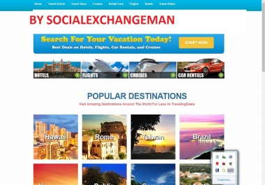 All in One Travel Website For Sale