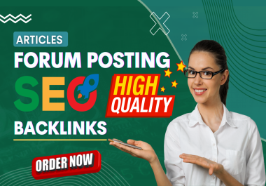I will do unique forum posting articles high quality SEO backlinks