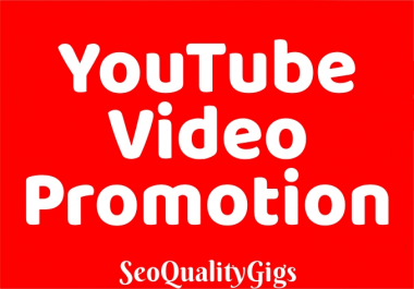 Provide Instant Organic & High Quality You-Tube Video PROMOTION Marketing to Rank Your Video