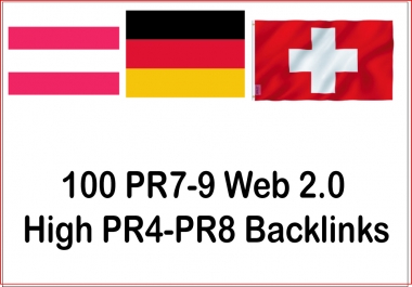 Get you 100 high PR4-PR8 Web 2.0 German,  Austria,  Switzerland Backlinks