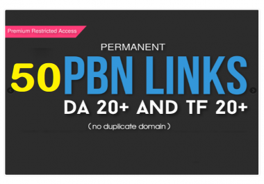 Homepage 50+ PBN Links - DA 20+ and TF 20+ Fast PBN Backlinks