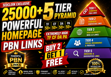 5 Tier Backlinks 25000 25k Powerful PBN Backlinks Mixed Backlinks For High Ranking