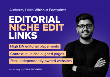 3 Niche Edit Links or Link Insertion on Real Sites,  DA 30-60 Domains