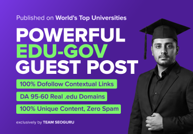 2 Guest Posts on TOP Universities DA 95-60 DoFollow Links