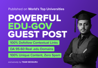 2 Universities Posts on TOP Universities DA 60 - 95 DoFollow Links