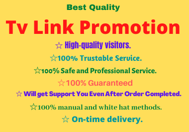 Expert Quality TV link promotion service