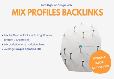 Boost SEO Mix Profile Backlinks - Forums & Social