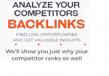 audit your competitors backlinks.