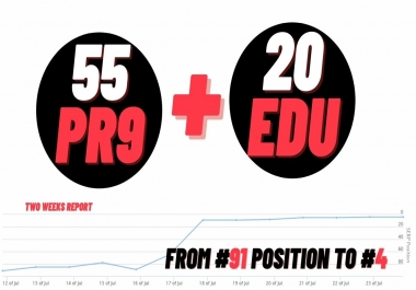 All DA60+ Manual 55 PR9 + 20 Edu/Gov,  and 10 pdf - white Hat SEO backlinks to rank first on Google