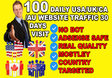 Send Targeted Traffic From Any Country USA,  UK,  CA,  AU