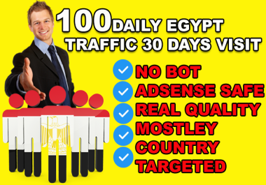 Send 100 Daily Egypt Website Visitors for 30 Days