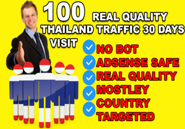 100 daily for Thailand real quality target website traffic