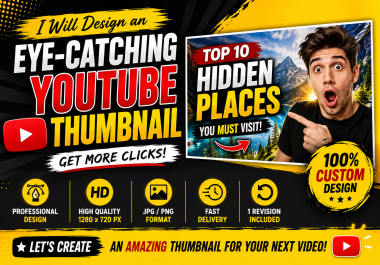 I Will Design an Eye-Catching YouTube Thumbnail