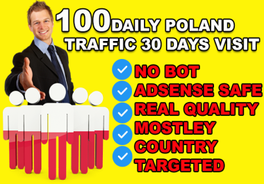 100 Daily Poland Traffic - Real Website Visitors - 30 Days