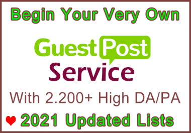 2,200 High DA/PA/CF Updated 2021 Free Guest Posts Lists