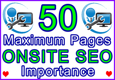 Maximum 50 Pages Onsite SEO Optimisation Importance